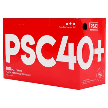 PSC ABS 桌球練習球 100個 1盒 白色 40mm標準尺寸 三星球等級