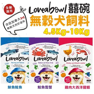 Loveabowl 囍碗 無穀天然犬糧 4.5Kg-10Kg 小顆粒 無榖 狗飼料『志明陪你養毛孩』