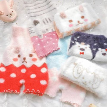 原創甜美加厚女生珊瑚絨暖宮褲