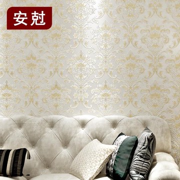 壁紙無紡布歐式3d立體精壓墻紙臥室背景墻