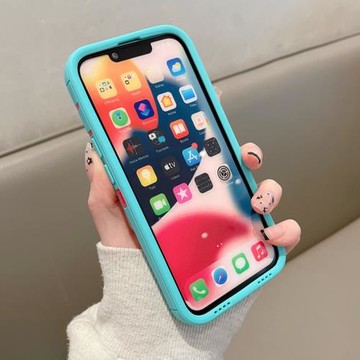 高出屏幕適用蘋果13手機殼14防塵iPhone15promax三合一11防塵塞12XS加厚XR全包X防摔8plus7P硅膠SE3套6sp新款