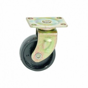 40mm 平板式塑膠傢俱腳輪黑色