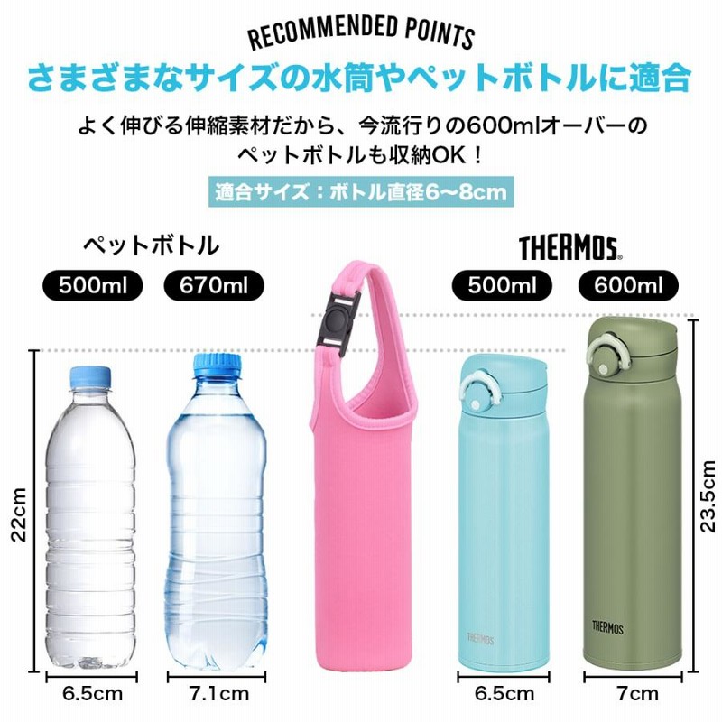 人気商品ランキング ペットボトル カバー ブラック マイボトル サーモス 水筒 保温 保冷
