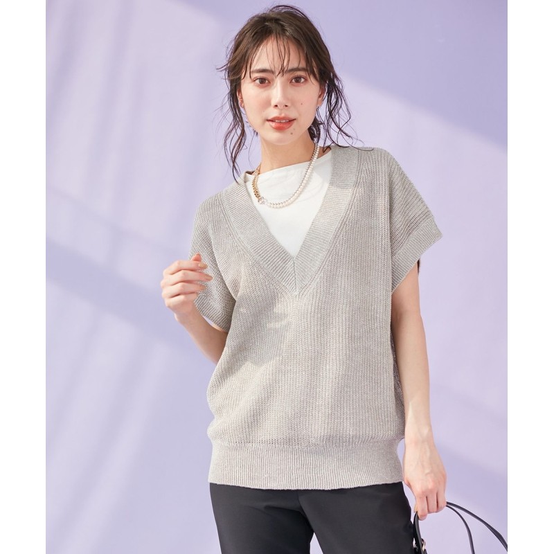 オンワード 23区 トップス マガジン掲載 新色追加 リネンvネック ニット ベスト 番号2h29 ライトグレー 38 レディース 送料無料 通販 Lineポイント最大1 0 Get Lineショッピング