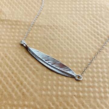 純銀 羽毛 項鍊 客製化姓名 S399