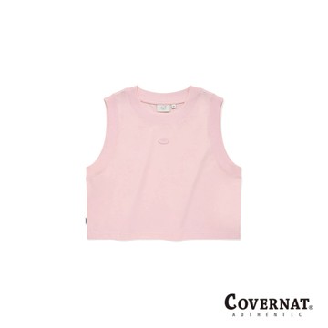 [COVERNAT] 女裝時尚設計感露臍無袖T恤套頭衫（粉色）[H8]