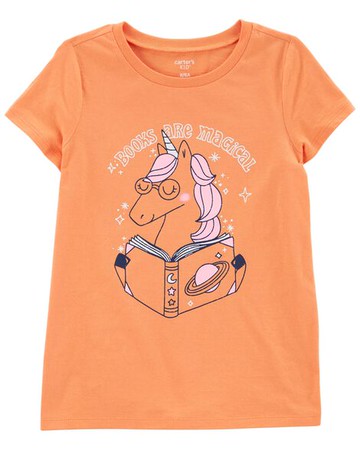 Kid Unicorn Book Jersey Tee