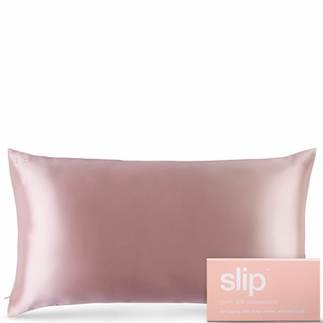 Slip Silk Pillowcase King (Various Colors) - Pink