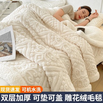 熱賣爆款塔芙絨毛毯冬季加厚蓋毯被子珊瑚羊羔絨毯子辦公室午睡毯2025新款1015 LJE4