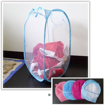 折疊洗衣籃 網狀洗衣籃 摺疊收納置物籃 髒衣籃 儲物籃 細網收納籃 居家收納 贈品禮品