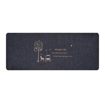 G+居家 絲絨刮沙泥除塵地墊 幸運樹 高密度絨毛 可機洗 穩固防滑 吸水隔涼  40 x 120 cm  深灰