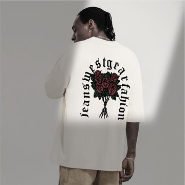 真維斯蓋爾大碼品牌重磅無性別男女裝潮牌情侶裝夏裝寬松短袖T恤