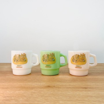 聖誕限定 Meowy Christmas牛奶玻璃杯 聖誕禮盒