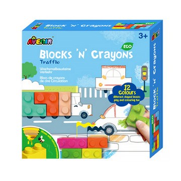 AVEnIR 新積木蠟筆套組  交通工具  1組