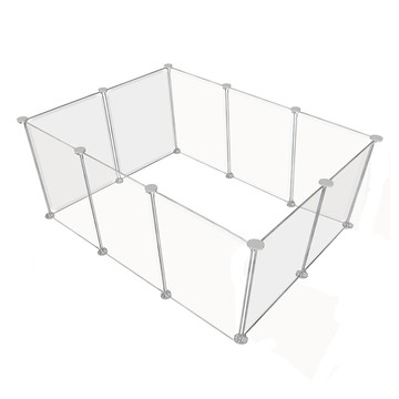 FOSO 日韓熱銷 百變多功能寵物安全圍欄 自由組裝 透明可視  1入