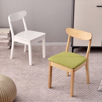 免運 餐椅 實木餐椅 實木椅子家用餐椅北歐靠背椅簡約現代凳子奶油風小戶型原木椅子 可開發票 全館五折 工廠現貨直銷 新品特價 z9092
