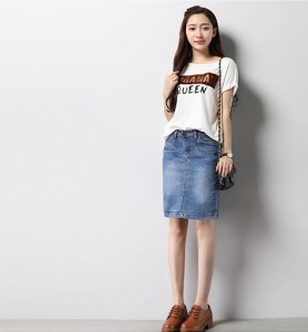 シンプルカジュアルデニムスカート タイト ひざ丈 レディース 大きいサイズ 代 30代 40代 学生風 ママコーデ 女子会 通販 Lineポイント最大1 0 Get Lineショッピング