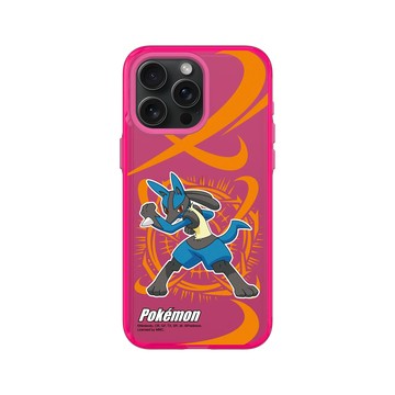 iPhone 15 Pro Max Clear 粉漾桃 - 寶可夢 Pokemon - 戰鬥系列-路卡利歐