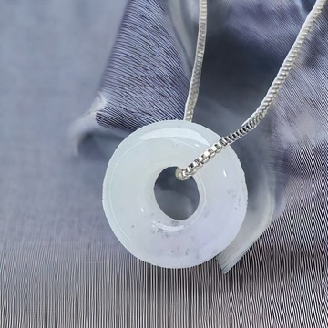 【願‧平安】冰飄烏雞平安扣吊墜 | 天然緬甸A貨翡翠 | 送禮