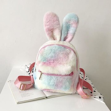 小公主包女童背包毛絨絨兔可愛小女孩背包幼兒園兒童洋氣卡通書包