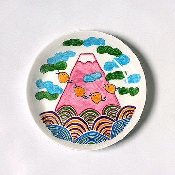 流行山富士和波浪曲折的深板（粉紅）