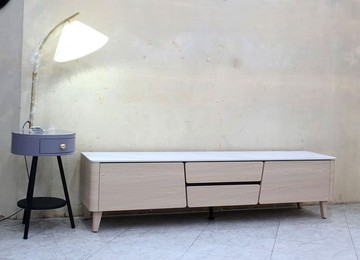 【歐風別館】莎拉六尺白橡色岩板電視櫃【基隆至台中免運費】