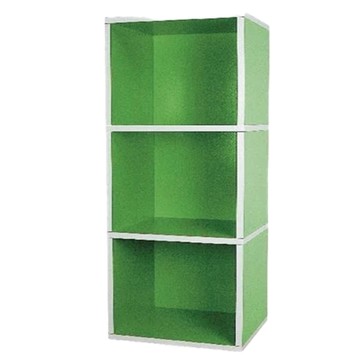 PMU 必美優 紙製置物櫃 綠色 瓦楞紙材質 DIY組裝  34 x 28.7 x 98.8cm  3層