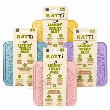 KATTi 英國 粉彩貓咪慢食墊 Lickin’ Mat *2入 (舔食舒壓 舔舔墊 寵物零食墊 解憂慢食墊)
