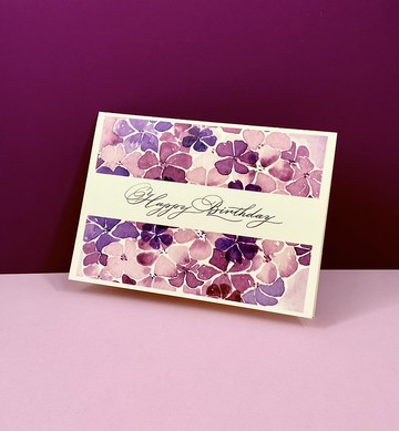 【生日卡】莊園裡的紫色繡球花 Happy Birthday