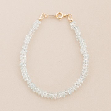 海藍寶簡約手鍊 14kgf