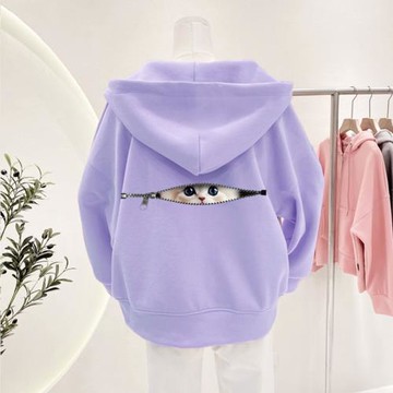 女童外套春秋款2025新款加絨中大童秋冬開衫連帽休閑兒童春裝衛衣