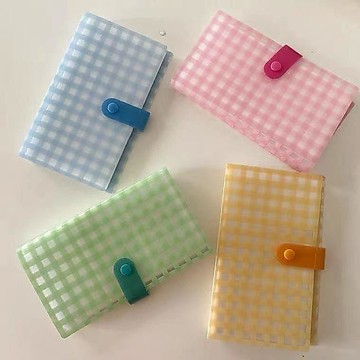 卡冊 拍立得相本 相簿 護貝相本相片本 相簿本 相冊本 明信片收納冊奶油華夫格子韓國ins風3寸拍立得相冊240卡位 追