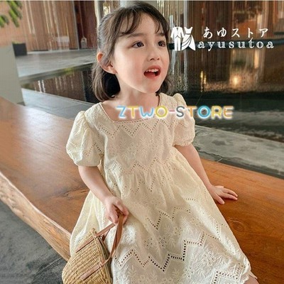 子供服 ワンピース 韓国子ども服 キッズ 女の子 夏 半袖ワンピース 綿 子供ドレス ベビー服 ジュニア お姫様 通販 Lineポイント最大get Lineショッピング