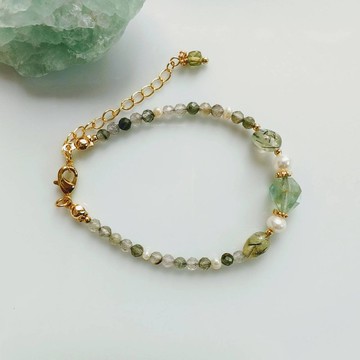 C.Lady晶女子。脈輪水晶系列－螢石水晶手鍊