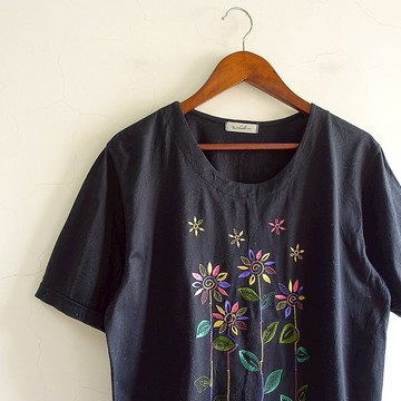 │Slowly│刺繡花/古著上衣/日本製 │vintage.復古.文藝
