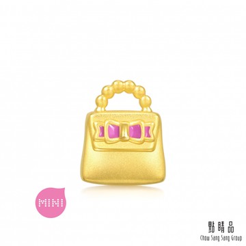 【點睛品】  Charme Mini 蝴蝶結包包 黃金串珠