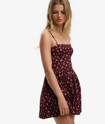 Superdry Women's Corset Cami Mini Dress Red Size: 2