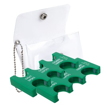 AFECTO 零錢包 2入 + PVC 雙層透明收納袋 套組  綠色  110×75×10mm