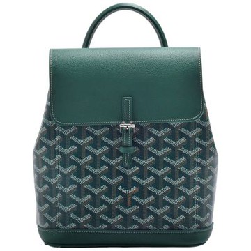 GOYARD Alpin Mini Backpack系列滿版LOGO手工帆布後背包(綠色)
