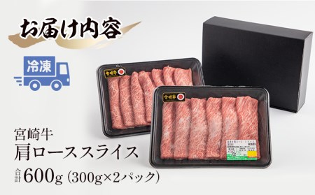 ミヤチク 牛肉 肉 すき焼き 宮崎牛 肩ロース スライス 300g×2パック 合計600g しゃぶしゃぶ