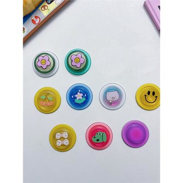 POPOPADA卡通可愛磁吸氣囊支架適用于MagSafe圓形15手機便攜14背貼扣創意360度旋轉固定指環扣桌面磁力圈吸附