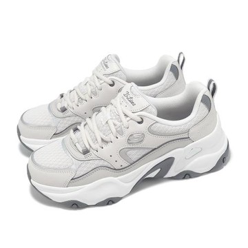 Skechers 休閒鞋 D Lites 5.0-Team Neutral 女鞋 白 銀 拼接 復古 老爹鞋 150521LGSL