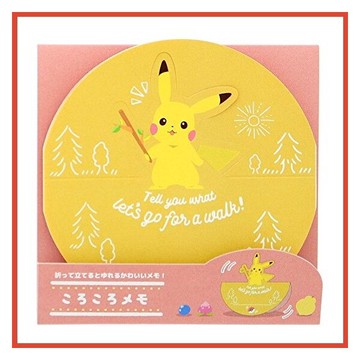 皮卡丘立體便條本 MEMO紙 卡片 文具 口袋怪獸 日貨 正版授權J00012202