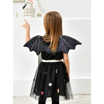 萬圣節兒童演出服格麗特惡魔天使翅膀女童表演道具cos裝扮蝙蝠王