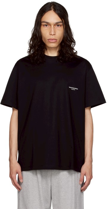 WOOYOUNGMI 黑色 Square Label T 恤
