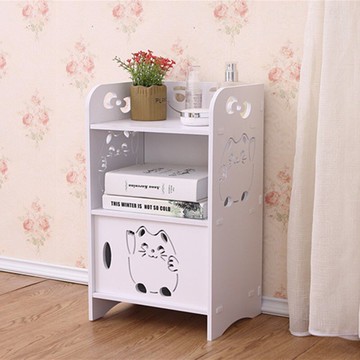 簡約現代床頭柜迷你收納小柜子多功能儲物柜臥室簡易白色床邊柜