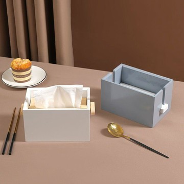 【賠本出清】木製茶室紙巾盒方形創意餐巾紙抽盒家用客廳升降式收納盒簡約桌面7zh
