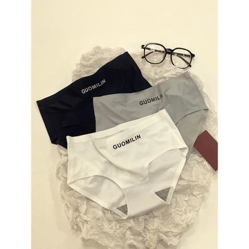 無痕冰絲內褲女少女夏薄款女生中腰三角性感一片式2025新款底褲