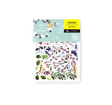 花草粉 手帳裝飾貼紙包-綠