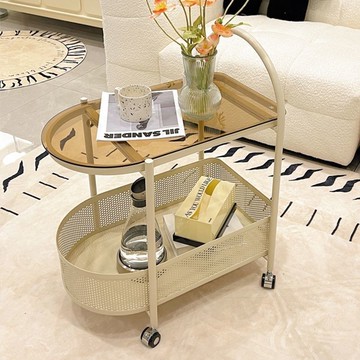 ??免運 可開發票 簡約客廳邊幾可移動帶輪小推車輕奢沙發邊角幾小戶型可移動小茶幾
